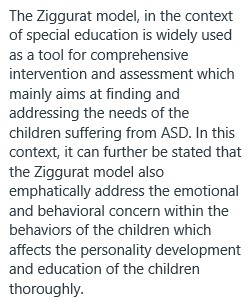 What does an assessment using the Ziggurat model evaluate?